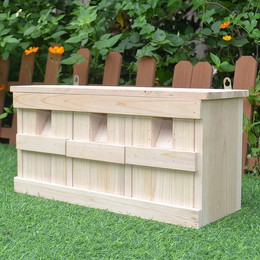 Produktbild von Mucola Nistkasten Vogelhaus mit 3 Nistkammern aus Holz