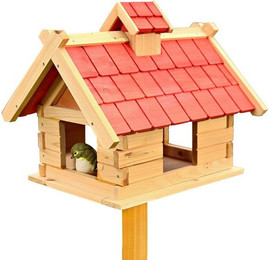 Produktbild von Mucola Vogelhaus XXL aus Holz mit lasierten Dachschindeln