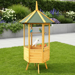 Produktbild von Mucola Vogelhaus Zimmervoliere mit herausziehbaren Bodenschubladen