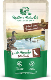 Produktbild von Müller’s Naturhof Ente und Karotte Lob-Häppchen - 10 x 70 g
