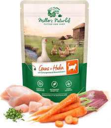 Produktbild von Müller’s Naturhof Gans und Huhn Nassfutter - 12 x 100 g