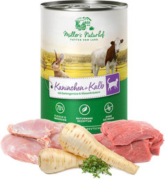 Produktbild von Müller’s Naturhof Kaninchen und Kalb - 6 x 400 g