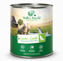 Produktbild von Müller’s Naturhof Lamm und Lachs Hundefutter - 30 x 800 g