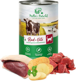 Produktbild von Müller’s Naturhof Rind und Ente Katzenfutter - 6 x 400 g