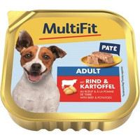 Produktbild von MultiFit Adult Little Dog Rind und Kartoffel - 22 x 150 g