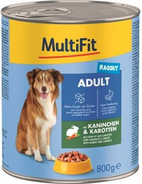 Produktbild von MultiFit Adult Ragout Kaninchen und Karotten - 6 x 800 g
