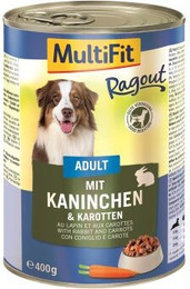 Produktbild von MultiFit Adult Ragout Kaninchen und Karotten - 12 x 400 g