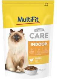 Produktbild von MultiFit Care Trockenfutter Katze Adult Indoor Huhn - 750 g