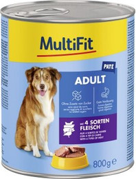 Produktbild von MultiFit Chunks in Paté 4 Sorten Fleisch - 6 x 800 g