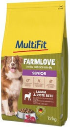 Produktbild von MultiFit Farmlove Trockenfutter Hund Senior mit Lamm & Rote Beete - 12 kg