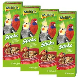 Produktbild von MultiFit Großsittich Sticks Beeren - 4 x 2 Stk.