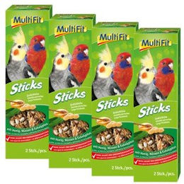 Produktbild von MultiFit Großsittich Sticks Honig und Nuss - 4 x 2 Stk.