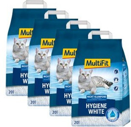 Produktbild von MultiFit Hygiene White Mineralstreu - 4 x 20 l