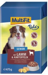 Produktbild von MultiFit in Paté Senior mit Lamm & Kartoffeln 12 x 475 g