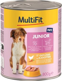 Produktbild von MultiFit Junior Pate Geflügel mit Karotten - 24 x 800 g