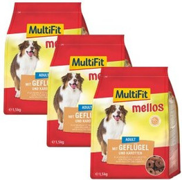 Produktbild von MultiFit Mellos Geflügel und Karotten - 3 x 1,5 kg