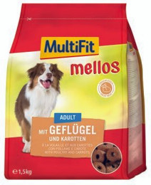 Produktbild von MultiFit Mellos Trockenfutter Hund Adult Geflügel und Karotten - 1,5 kg