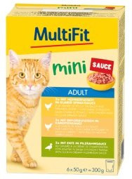 Produktbild von MultiFit Mini Nassfutter Katze Adult Multipack Sauce Geflügel - 6 x 50 g