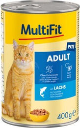 Produktbild von MultiFit Nassfutter Katze Adult Paté Lachs - 6 x 400 g
