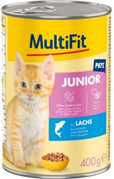 MultiFit Nassfutter Katze Junior Paté mit Lachs - 6 x 400 g – Bild 1 von 2