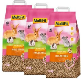 Produktbild von MultiFit Natur-Holzstreu - 3 x 11 kg