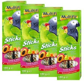 Produktbild von MultiFit Papagei Sticks Frucht & Nuss - 4 x 2 Stk.