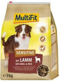Produktbild von MultiFit Sensitive Adult mit Lamm, Geflügel & Reis 3 kg