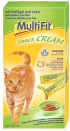 Produktbild von MultiFit Snack Cream Geflügel, Leber und Biotin - 11 x 7 Stk.