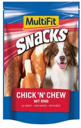Produktbild von MultiFit Snacks Chick 'n' Chew mit Rind 2x100 g