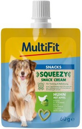 Produktbild von MultiFit Squeezy Snack Cream Huhn mit Apfel - 10 x 60 g