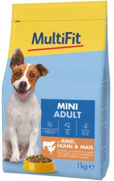 Produktbild von MultiFit Trockenfutter Hund Adult Mini mit Rind, Huhn & Mais - 1 kg