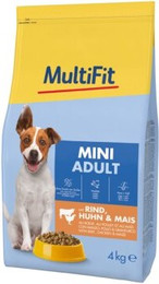 Produktbild von MultiFit Trockenfutter Hund Adult Mini mit Rind Huhn und Mais - 4 kg