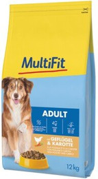 Produktbild von MultiFit Trockenfutter Hund Adult, mit Geflügel & Karotte 12 kg