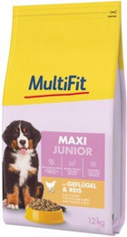 Produktbild von MultiFit Trockenfutter Hund Junior Maxi mit Geflügel & Reis - 12 kg