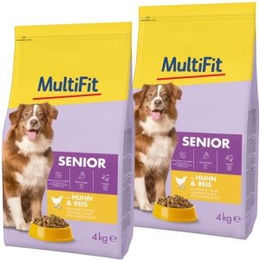 Produktbild von MultiFit Trockenfutter Hund Senior, mit Huhn & Reis 2x4 kg