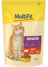 Produktbild von MultiFit Trockenfutter Katze Senior Rind - 1 kg