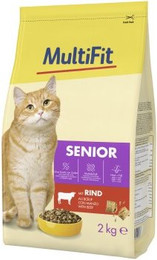 Produktbild von MultiFit Trockenfutter Katze Senior Rind - 2 x 2 kg