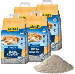 Produktbild von MultiFit ultra comfort Klumpstreu - 4 x 15 l