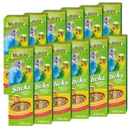 Produktbild von MultiFit Wellensittich Sticks 12x2er Honig