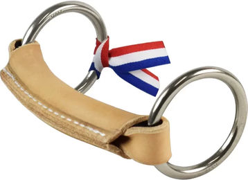 Produktbild von Mundstück 2 Ringe für Pferd rund aus Leder Ronzon Legend