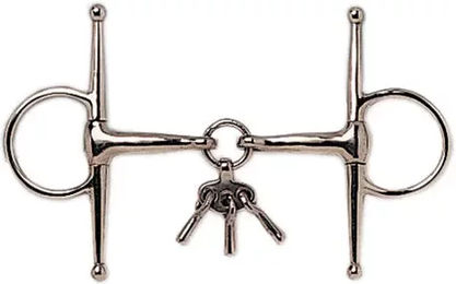 Produktbild von Mundstück für englisches Pferd mit Stäbchen und Glocken im Mund Sefton