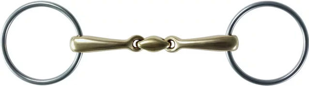 Produktbild von Mundstück mit 2 Ringen aus weichem Kupfer für Pferde Stübben 2222