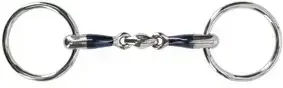 Produktbild von Mundstück mit 2 Ringen für anatomische Doppelbrüche für Pferde QHP