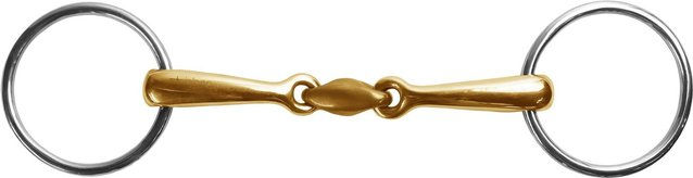 Produktbild von Mundstück mit 2 Ringen für Pferd, doppelt gebrochen Stübben