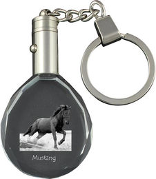 Produktbild von Mustang - pendant with a picture of a horse, crystal key ring in a gift box, unique gift by Art-Dog brand transparent