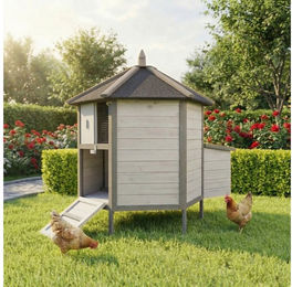 My Animal Hühnerstall Hühnerhaus MH-29 für 3-4 Hühner - Wetterbeständig - Nistkasten, Hühner Käfig, Gehege, separate Eiablage – Bild 1 von 5