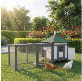 Produktbild von My Animal Hühnerstall MH-19 für 3-4 Hühner, Wetterbeständig, Kieferholz, Hühnerhaus, Hühner Käfig, Gehege, Nistkasten