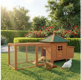 My Animal Hühnerstall MH-19 für 3-4 Hühner, Wetterbeständig, Kieferholz, Hühnerhaus, Hühner Käfig, Gehege, Nistkasten – Bild 1 von 5