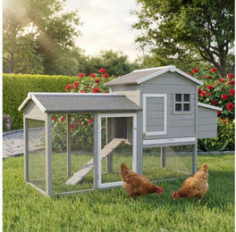 My Animal Hühnerstall MH-21 für 3-4 Hühner - Wetterbeständig - Kieferholz, Hühnerhaus, Hühner Käfig, Gehege, Nistkasten, Hühnerstall – Bild 1 von 5