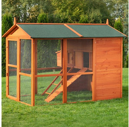 Produktbild von My Animal Kleintierstall XXL Hühnerstall MH-15 - 7 Hühner - Hühnerkäfig - Wetterbeständig, Zwei trennbare Etagen, Nistkasten, Sitzstange, Hühnerhaus